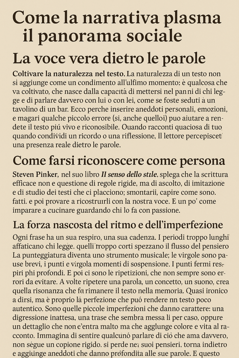 Come la narrativa plasma il panorama sociale